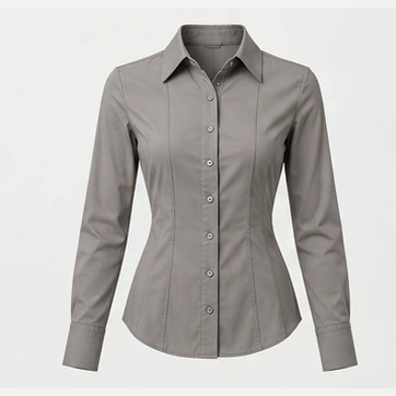 Structure Panel Shirt in Stone gray, front view